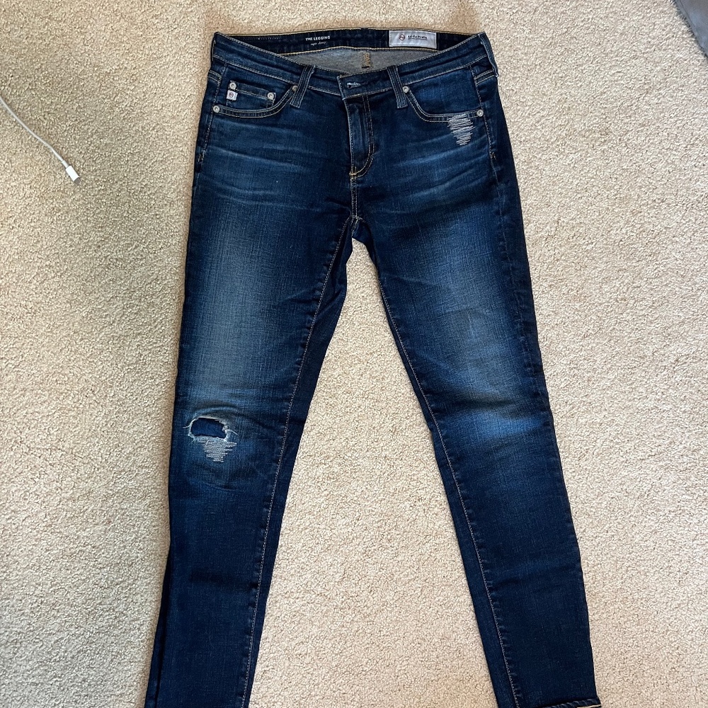 AG blue denim the super skinny legging size 27R